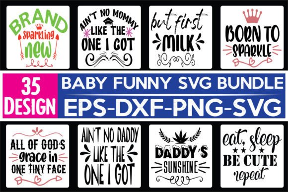 35 Baby Funny Quotes SVG Bundle Review