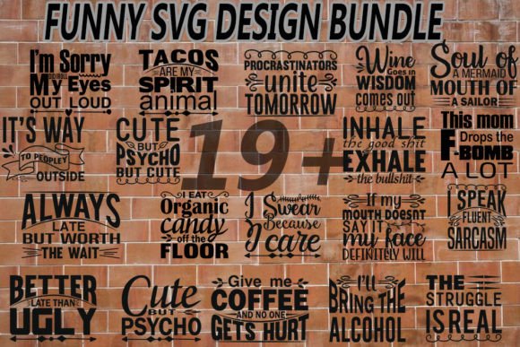 Funny Svg Quotes Designs Bundle Review